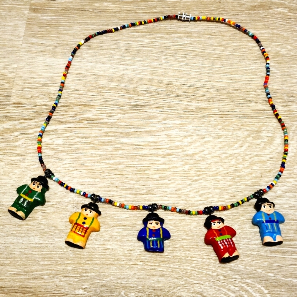 Handmade Seed Bead Male Necklace Southwest Style Fashion Jewelry
